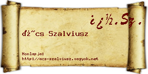 Ács Szalviusz névjegykártya